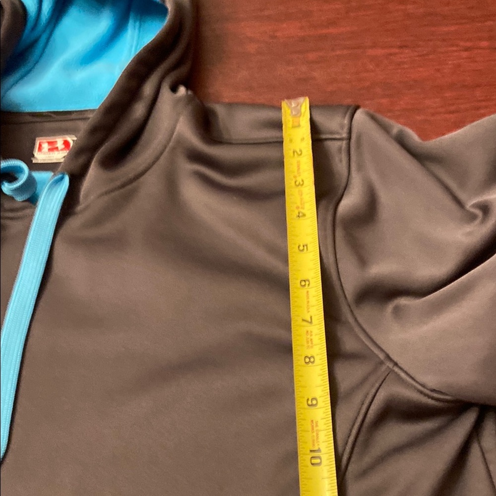 Under Armour Charcoal Hoodie with Aqua Details - Picture 6 of 13